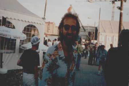 Mike Rutherford, backstage area. Tom said; "He was really cool, not even there to perform, just hanging out and watching with the rest of us!"