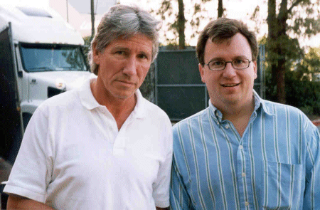 Tim Hallam of Australia gets to meet Roger. Taken backstage at Universal Ampitheater.