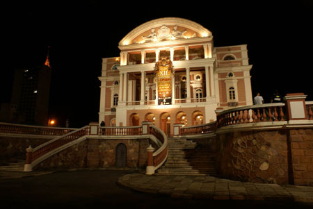 The beautiful Teatro Amazonas in Manaus Brazil