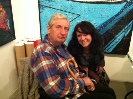 Storm Thorgerson with AFG's Natalie Thake 