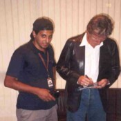 Roger signs some CD Booklets