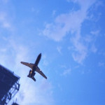 Look Mummy - There's Roger's tour plane up in the sky.