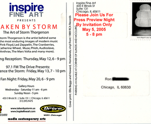 RonToon's Invitation to the opening reception.