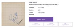 284. Roger Waters and Nick Mason-Autographed The Wall LP